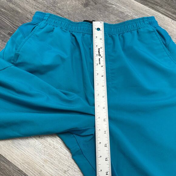 Nike Fit Dry Flex Vent Teal Blue Men M Mini Swoosh Gym Athletic Short - Picture 10 of 13